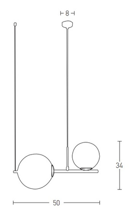 PENDANT LIGHT 2XE27 GOLD (1997 Zambelis) - Zambelis