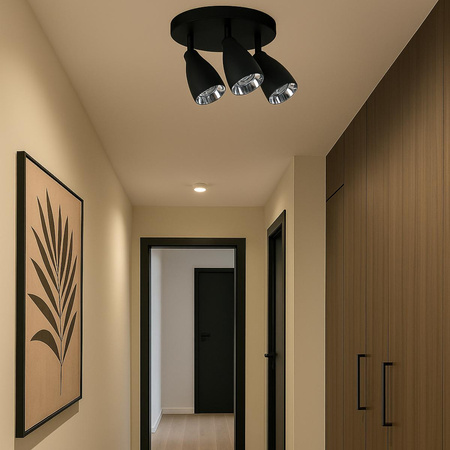 Campana 3 plafon czarny 3xGU10 (LP-3103/3C BK) - Light Prestige