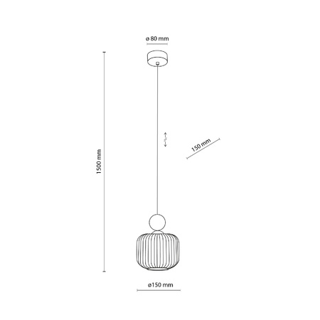 BALLO LAMPA WISZĄCA 1XE14 (11049) - TK Lighting