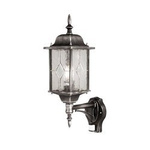 Lampa zewnętrzna, kinkiet z czujnikiem ruchu WEXFORD kol. CZARNO-SREBRNY (WX1 PIR) - Elstead Lighting