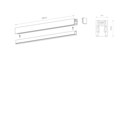Szyna magnetyczna 2 m NANO - LVM TRACK 2M (11725) - Nowodvorski