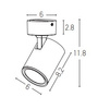 CEILING MOVABLE SPOT 1XGU10 BLACK (S104 Zambelis) - Zambelis