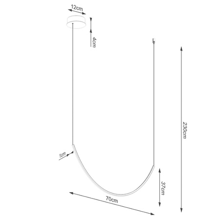 Lampa wisząca ALVAR 1 czarny LED 3000K (TH.545) - Thoro Lighting