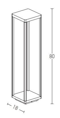 OUTDOOR BOLLARD LIGHT LED 7W GRAPHITE (E204 Zambelis) - Zambelis
