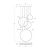 Lampa wisząca Saturno Gold 100W LED mezzanine (ML2325) - Milagro