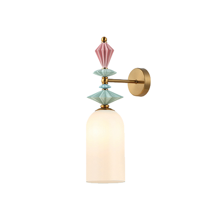 WALL LIGHT 1XE27 MAX 40W OPAL WHITE GLASS & CERAMICS (22080 Zambelis) - Zambelis