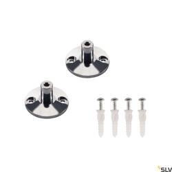 UCHWYT ŚCIENNY, do niskonapięciowego systemu linkowego, chrom, 2 szt., 3cm (186302) - SLV