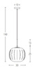 GLASS PENDANT LAMP 1XE27 MAX 40W FROST WHITE GLASS & MATT WHITE METAL (20125 Zambelis) - Zambelis