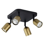 Lampa sufitowa TOP BLACK/GOLD 4 PŁ (3307) - TK Lighting