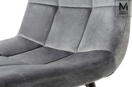 MODESTO krzesło CARLO ciemny szary - welur, metal (J-06.GREY) - Modesto Design