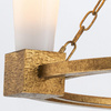 Żyrandol Kristy - 3 źródła światła - Przecierane złoto (KRISTY3-DG-OPAL) - Elstead Lighting
