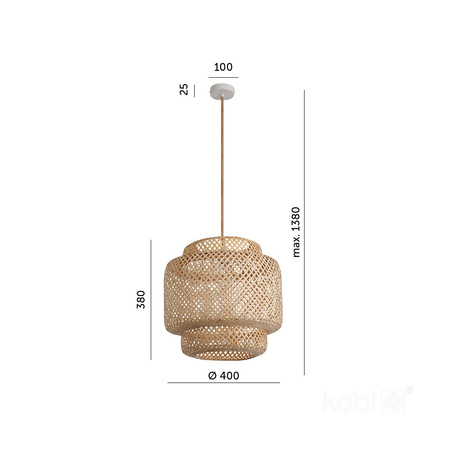 Lampa wisząca BOHO BONN RW 1xE27 Kobi Design (001470KOB) - KOBI LIGHT