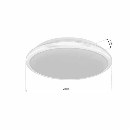 Plafon TERMA WHITE 28W LED IP44 ?360 mm (ML6403) - Milagro