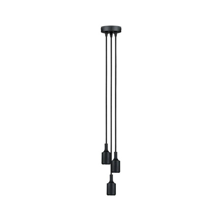 Neordic Ketil Lampa wisząca max. 3x20W E27Czarny 230V silikon/Tworzywo sztuczne (PL50382) - PAULMANN