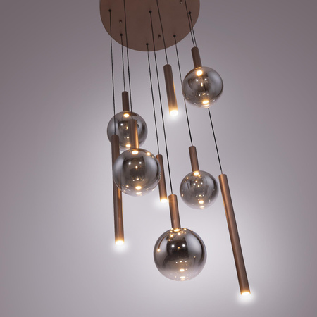 BOWL LAMPA WISZĄCA BRĄZOWA (2287-23) - Paul Neuhaus