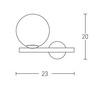 SCONCE 1XE14 GOLD (1996 Zambelis) - Zambelis