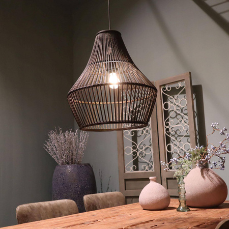 Lampa wisząca Boho bambusowa 46x46x150cm (55704-074) - DIJK
