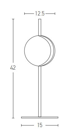 TABLE LIGHT 8W ALUMINIUM-METAL-ACRYLIC BLACK&GOLD (2004 Zambelis) - Zambelis