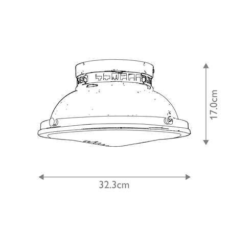 Plafon Amelia (HK-AMELIA-F-M-CM) - Elstead Lighting