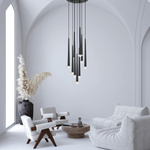 PENDANT LED LIGHT 27W 3000K ALUMINUM -MARBLE BLACK (22113 Zambelis) - Zambelis