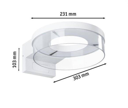 Oprawa elewacyjna CAPERA LED SH Zigbee12,5W 800lm 2200K-3000K czujnik ruchu i zmierzchu IP44 230V biały / aluminium (PL93114) - PAULMANN