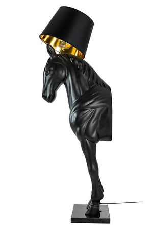 Lampa podłogowa KOŃ HORSE STAND M czarna - włókno szklane (JB001L) - King Home
