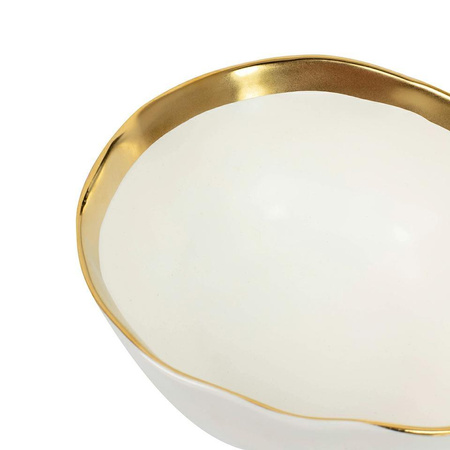 KARE miska BELL 15 cm biało-złota (60501) - Kare Design