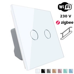 Włącznik dotykowy LIVOLO krzyżowo-schodowy podwójny EC Wi-Fi biały (VL-C702SEC-61) LIVOLO
