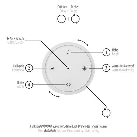 Lampa z płynną regulacją wysokości i szerokości PURE-MOTO-RISE BRĄZOWA (2545-34) - Paul Neuhaus
