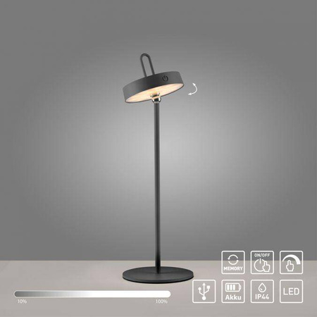 Lampa stołowa zewnętrzna AMAG BLACK IP44 (19310-18) - Paul Neuhaus