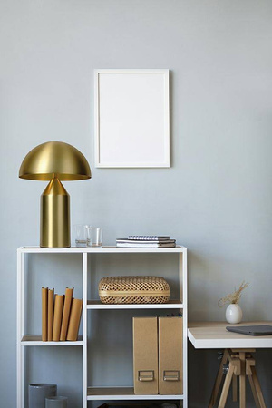 Lampa biurkowa FUNGO złota - mosiądz (MT20520-2-250T) - King Home