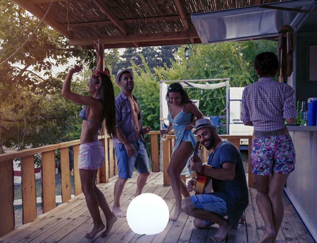 NEW GARDEN lampa ogrodowa BULY 30 CABLE biała (LUMBL030OFNW) - New Garden