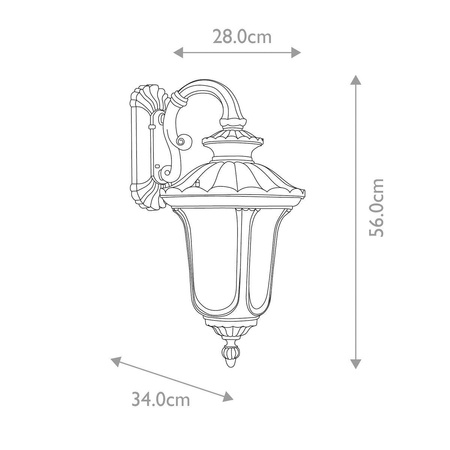 Kinkiet zewnętrzny Chicago (CC2-M-BK) - Elstead Lighting