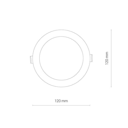 LAMPA SUFITOWA WPUSZCZANA KOS LED 8W, 3000K (8782) - Nowodvorski