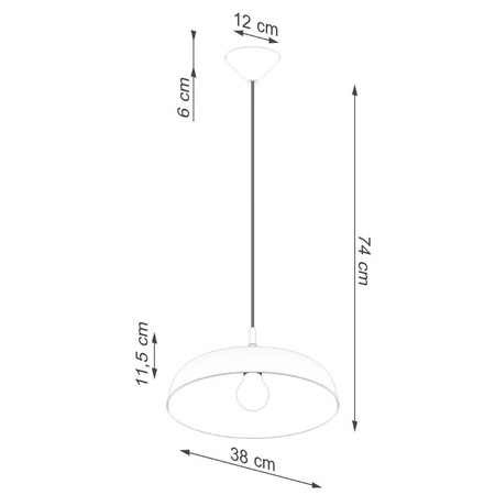 Lampa wisząca GINA biała (SL.1329) - Sollux Lighting