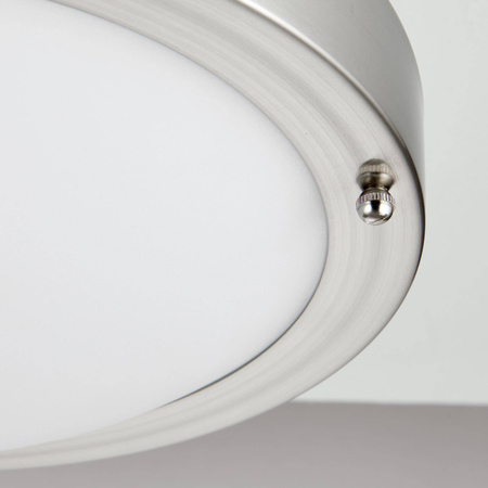 Plafon Portico LED satin Nickel IP44 9W (54675) - Saxby