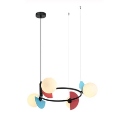 Kolorowa lampa wisząca Nauti (PND-37482-4R-MLTI) - Italux