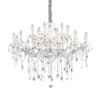Srebrny żyrandol FLORIAN SP18 (75150) Ideal Lux - 18 "świeczek"