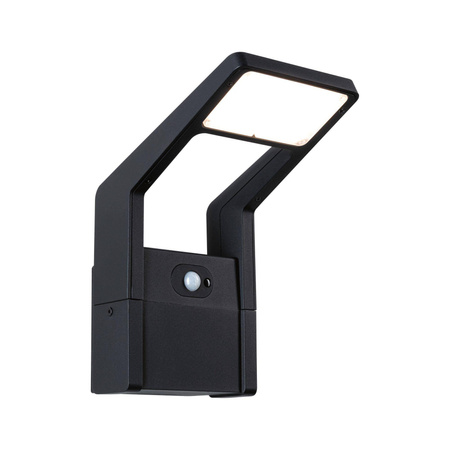 Oprawa elewacyjna JUNTEA LED PIR 11W 900lm 3000K IP44 230V antracyt / aluminium (PL94859) - PAULMANN