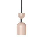 SUPURU beżowa sufitowa lampa wisząca z czarną rurką (SUA1210P0) - Ummo