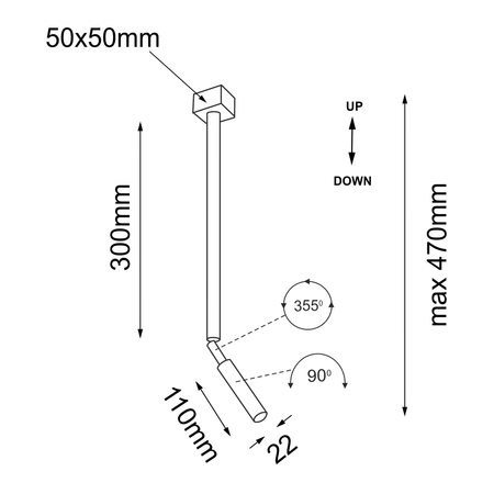 Reflektor Kosame R2 - Złoty (470 mm)   (2036) - Shilo