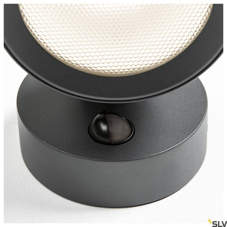 ESKINA SPOT SENSOR, lampa ścienna i sufitowa natynkowa outdoor, kolor antracytowy, 3000/4000K, IP54, ściemnialna (1002904) - SLV