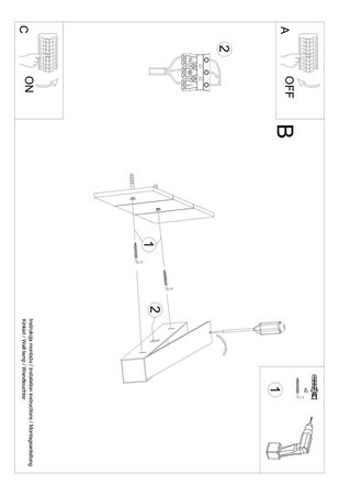 Kinkiet PINNE 200 biały 4000K (TH.237) - Thoro Lighting