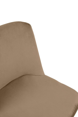 Krzesło DIEGO khaki / beżowe - welur,     podstawa czarno złota (KH1201100122.32) - King Home