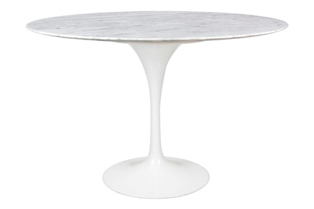 Stół TULIP MARBLE 120 CARRARA biały -     marmur, metal (GT-09M.FI120) - King Home