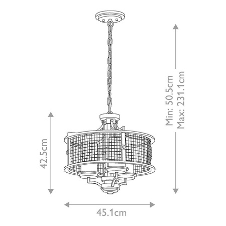 Żyrandol Ahrendale (KL-AHRENDALE3) - Elstead Lighting