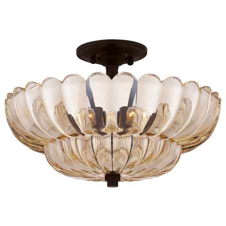 Półplafon Whitecap - 4 źródła światła - Kakaowy brąz (QZ-WHITECAP-SF-M) - Elstead Lighting