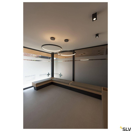 TRILEDO SQUARE CL, lampa sufitowa, LED, 3000K, kwadratowa, czarna matowa, 38°, 6,2W, z zasilaczem (113940) - SLV