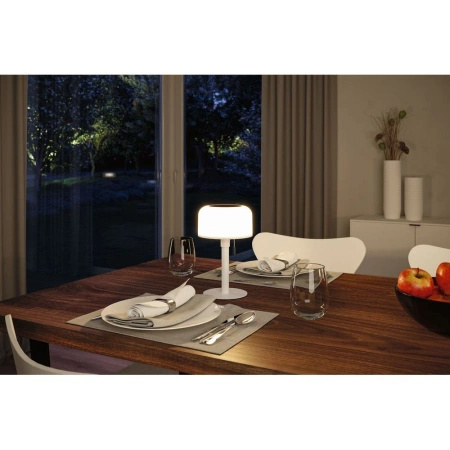 Lampka stołowa solarna BARTJA LED 3-STEP DIM USB-C 1.6W 160lm 2700K IP44 biały / tworzywo sztuczne (PL94606) - PAULMANN