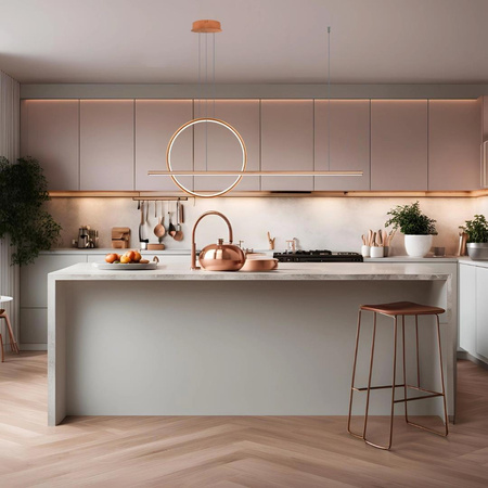 Lampa wisząca Linea 100 No.2 40cm 4k miedziana (LA087/PX100_40_4k_copper) - ALTAVOLA DESIGN